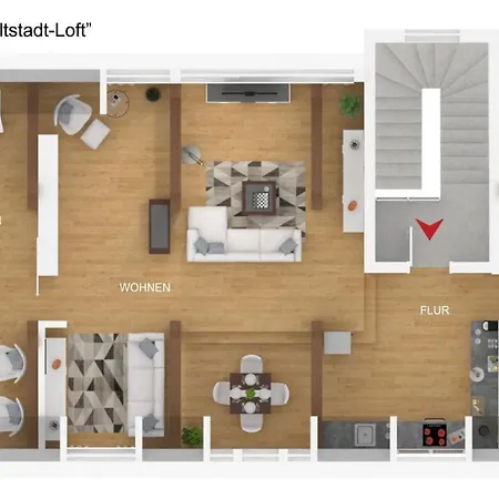 Bohnapartments Altstadt-loft - 85 Qm Mit Wasserbett